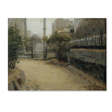 Santiago Rusinol 'Garden Of Montmartre' Canvas Art,24x32